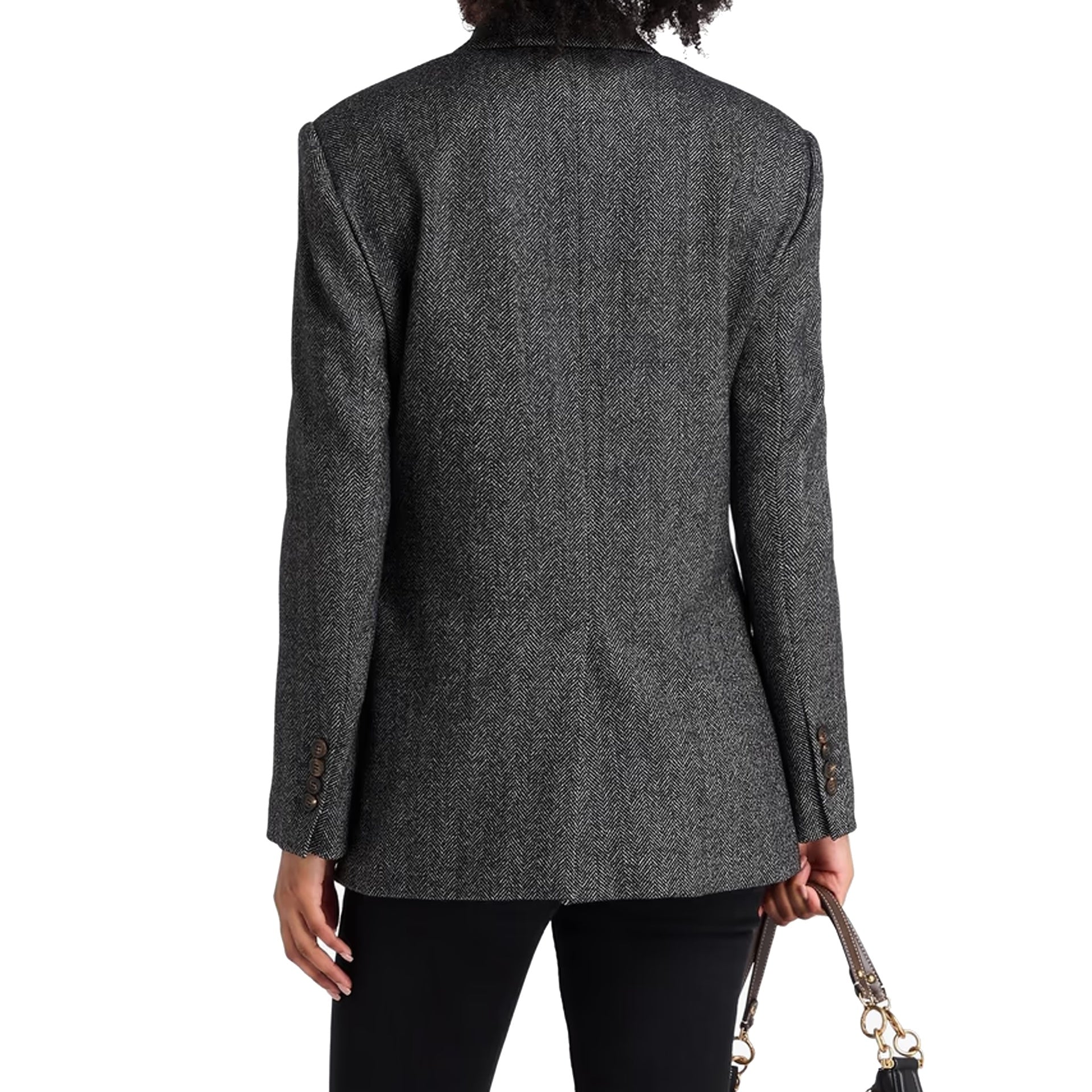 Brunello Cucinelli Herringbone Wool Blazer Women
