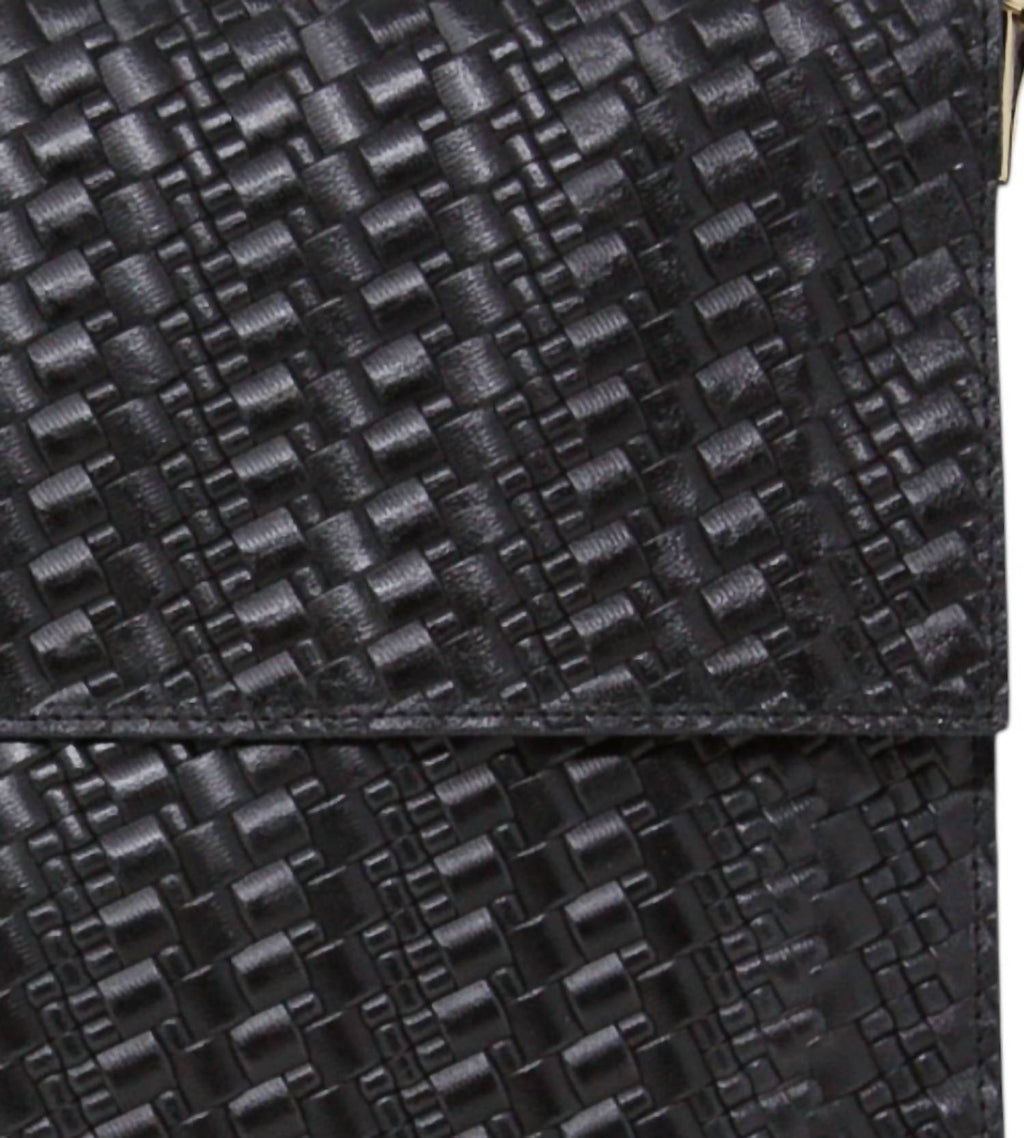 Women's Leather Clutch Crossbody Bag In Black