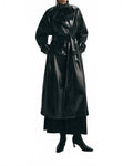Hyde Shiny Trench Coat In Black