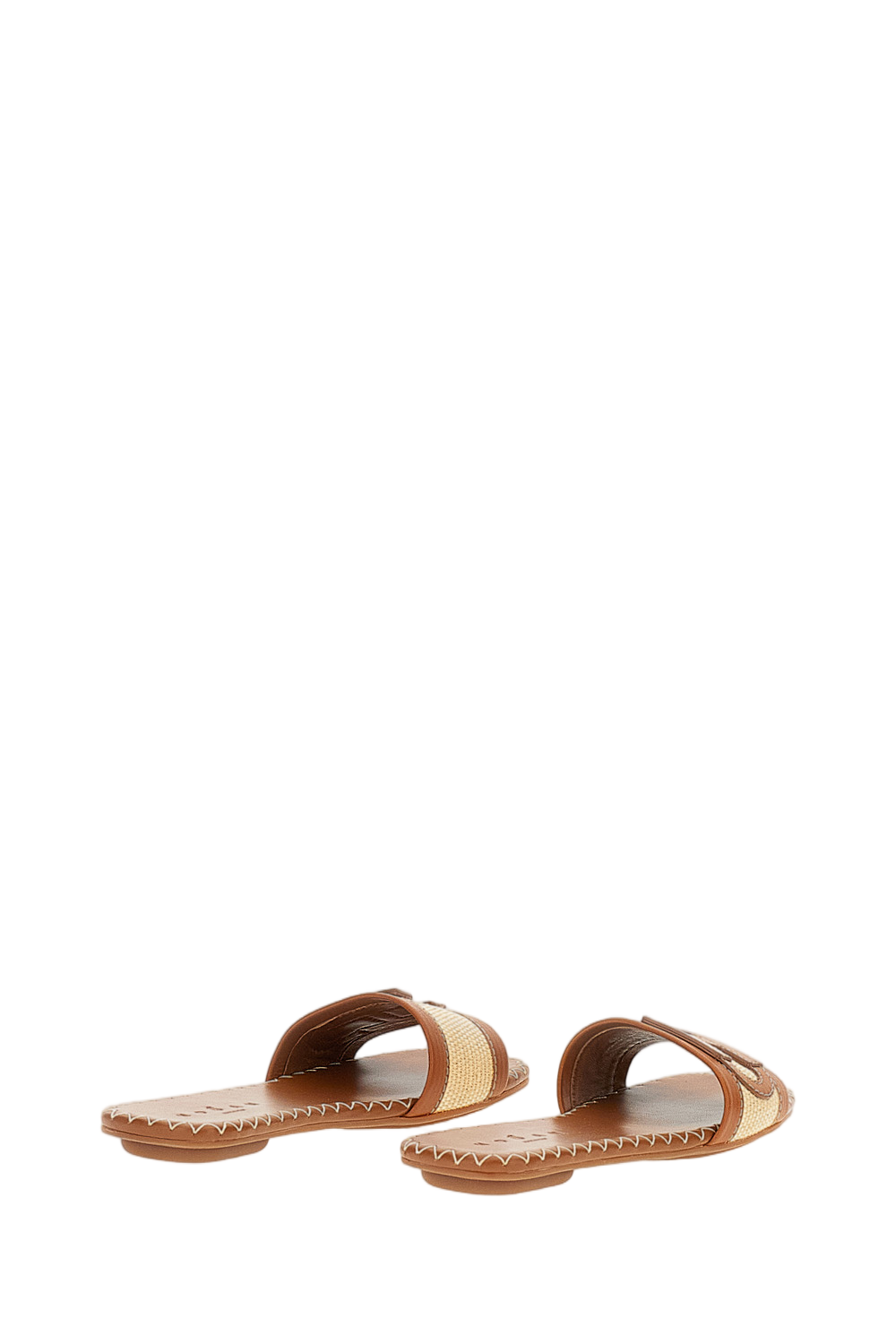 Brown H685 Flat Sandals