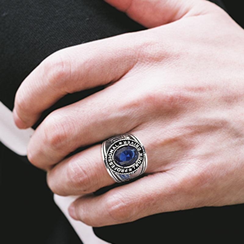 Trucker Ring in Montana Blue