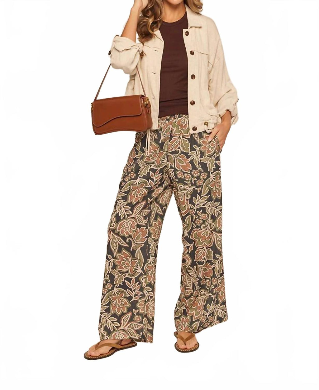 Jessie Linen Blend Jacket In Beige
