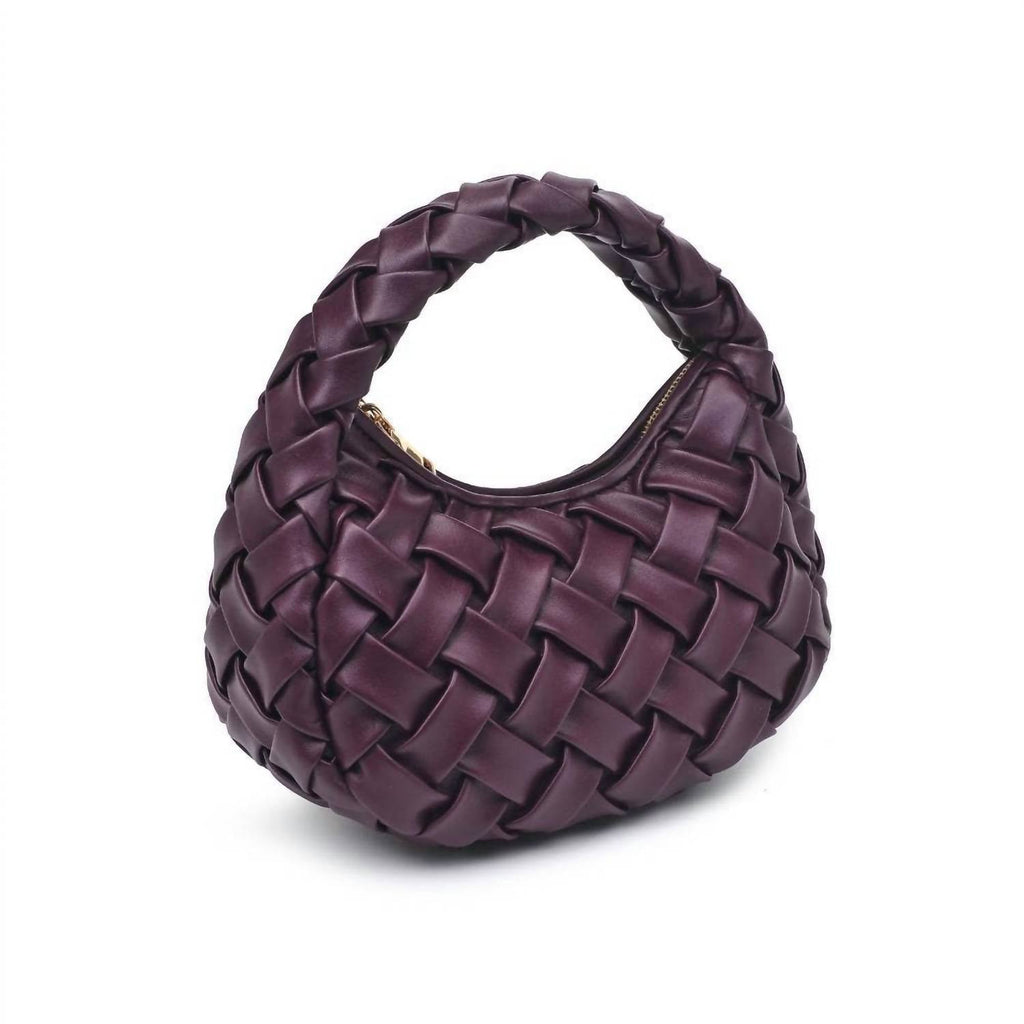 Women's Noreen Woven Clutch Bag In Wine