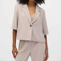 Cropped Collared Shirt In Dune