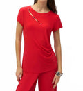 Side Ruched Top In Red