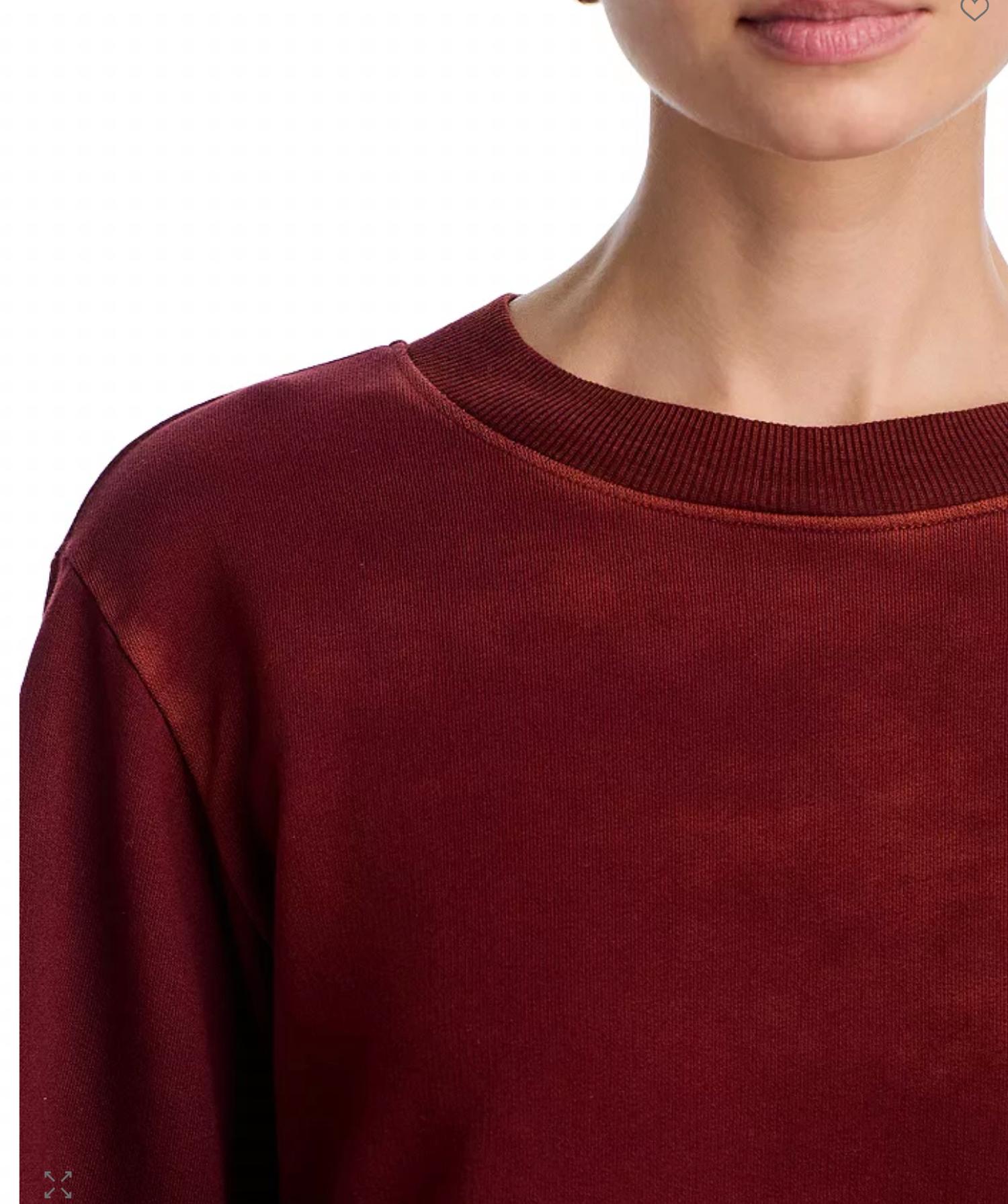 Women's Roma Crew Top In Vintage Red Wine