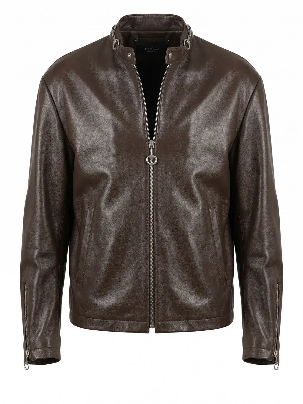 Gucci Men Bull Leather Jacket