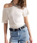 Lucy Off-The-Shoulder Tee In Sugar Swizzle