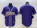 Men's Minnesota Vikings Purple Blank Jersey1