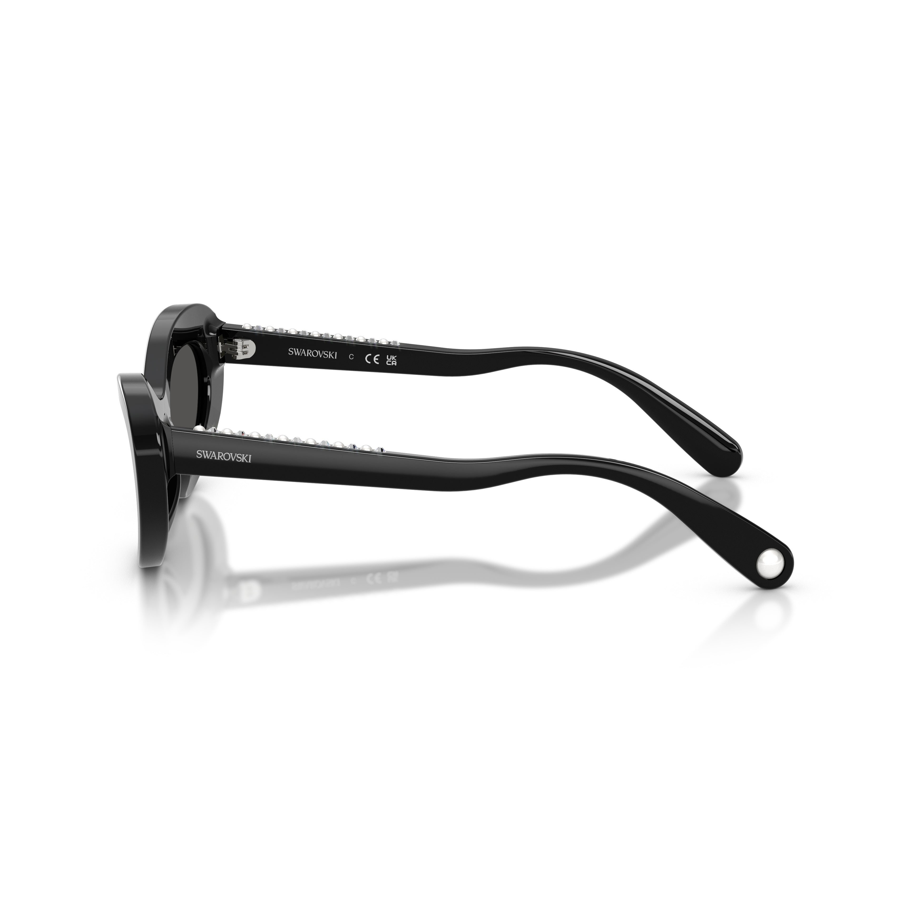 0Sk6061U Cat-Eye Sunglasses with Glossy Black Frame