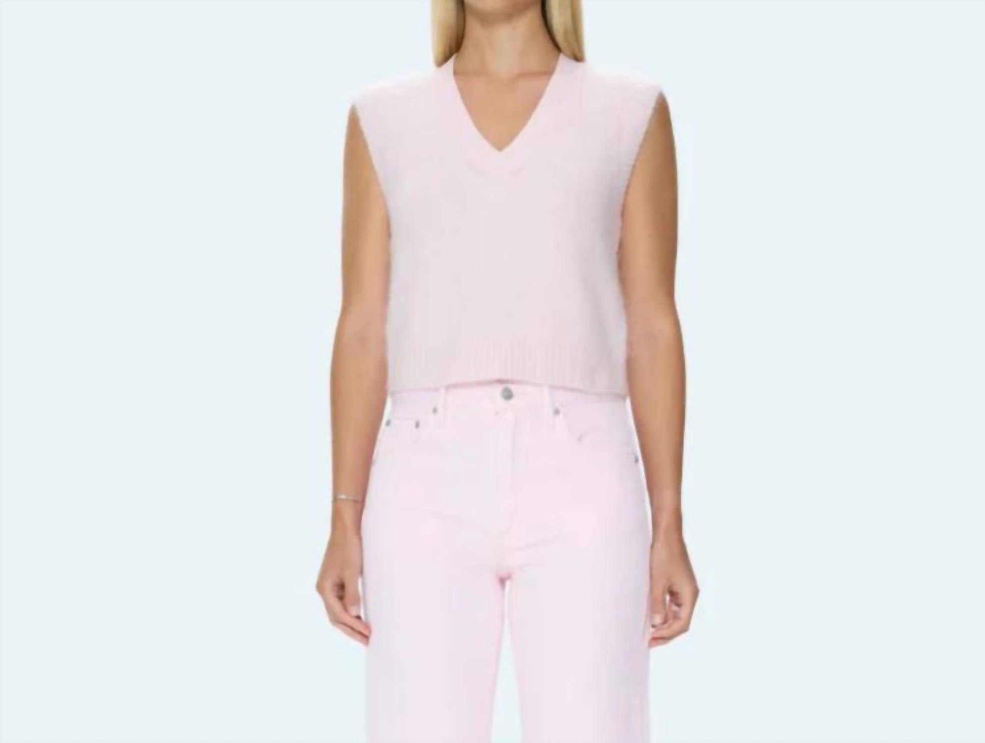 Maxine Sweater Vest In Blush