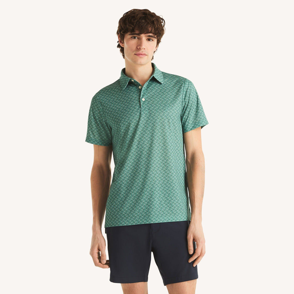 Nautica Mens Navtech Printed Performance Polo