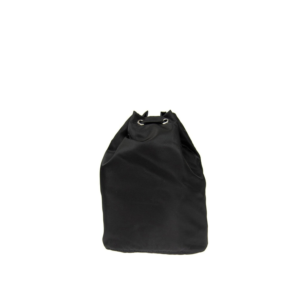 Prada Nylon And Leather Drawstring Pouch Women