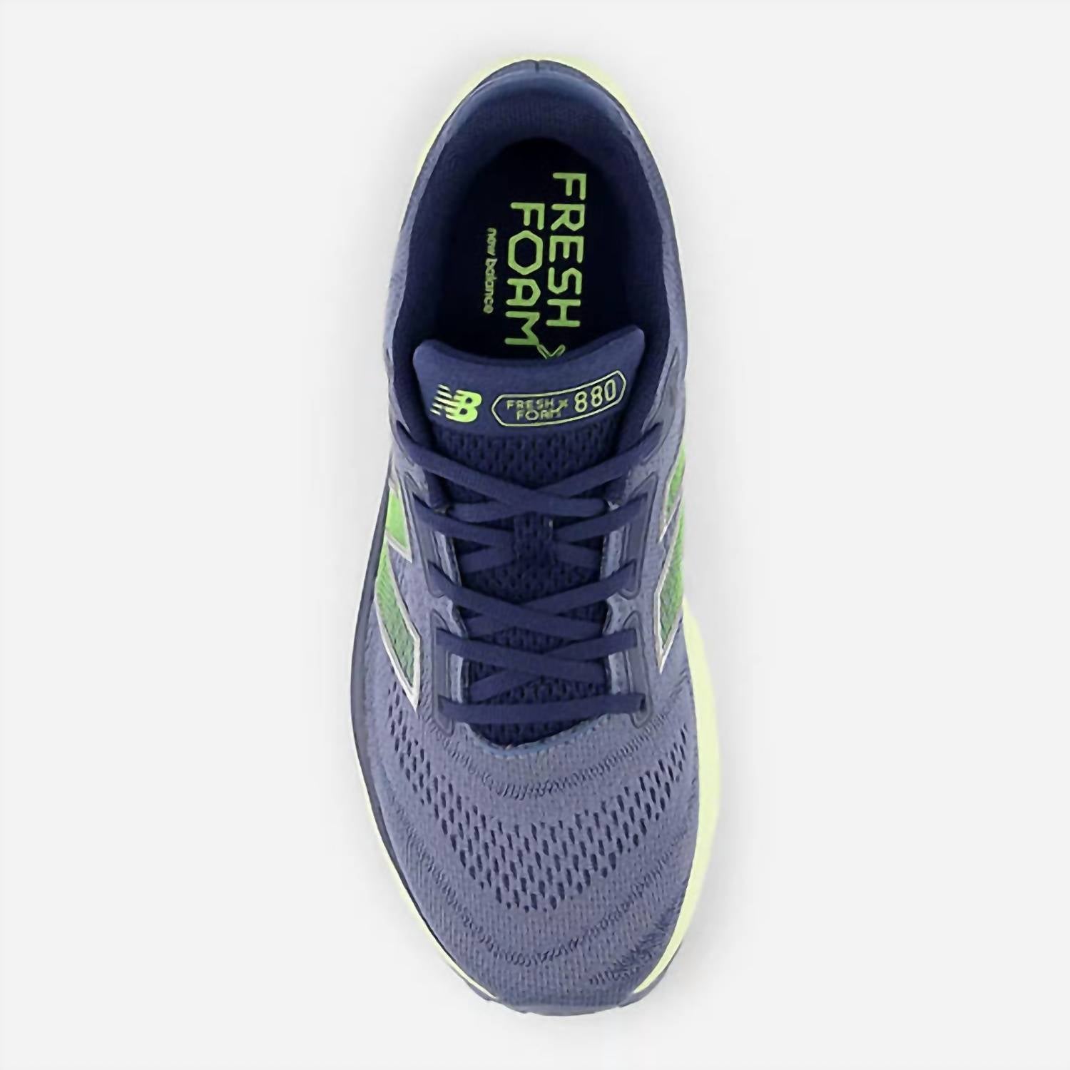 Men's Fresh Foam X 880V14 Running Shoes In Arctic Grey With Yellow