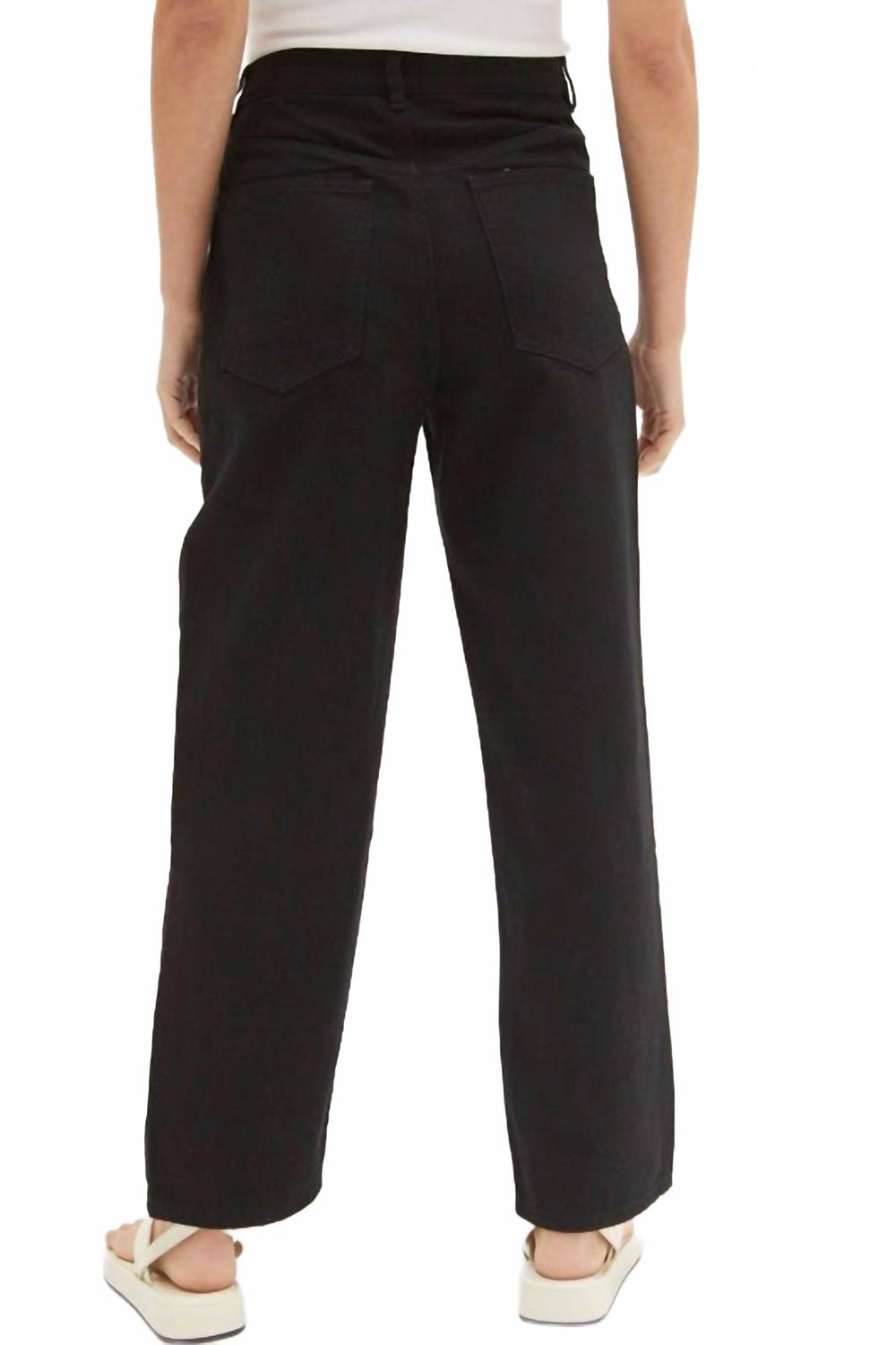 Chelsea Straight-Leg Asymmetric Waist Jean In Black