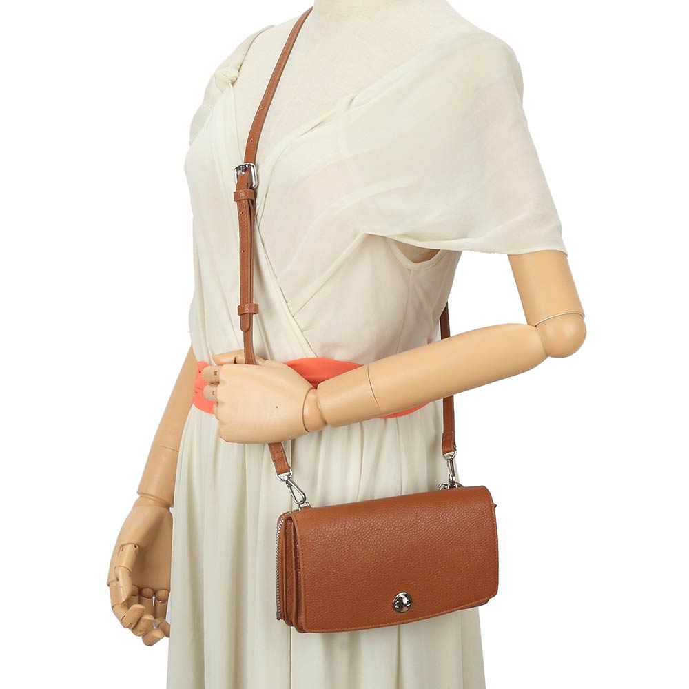 Faux Leather Crossbody Wallet Bag
