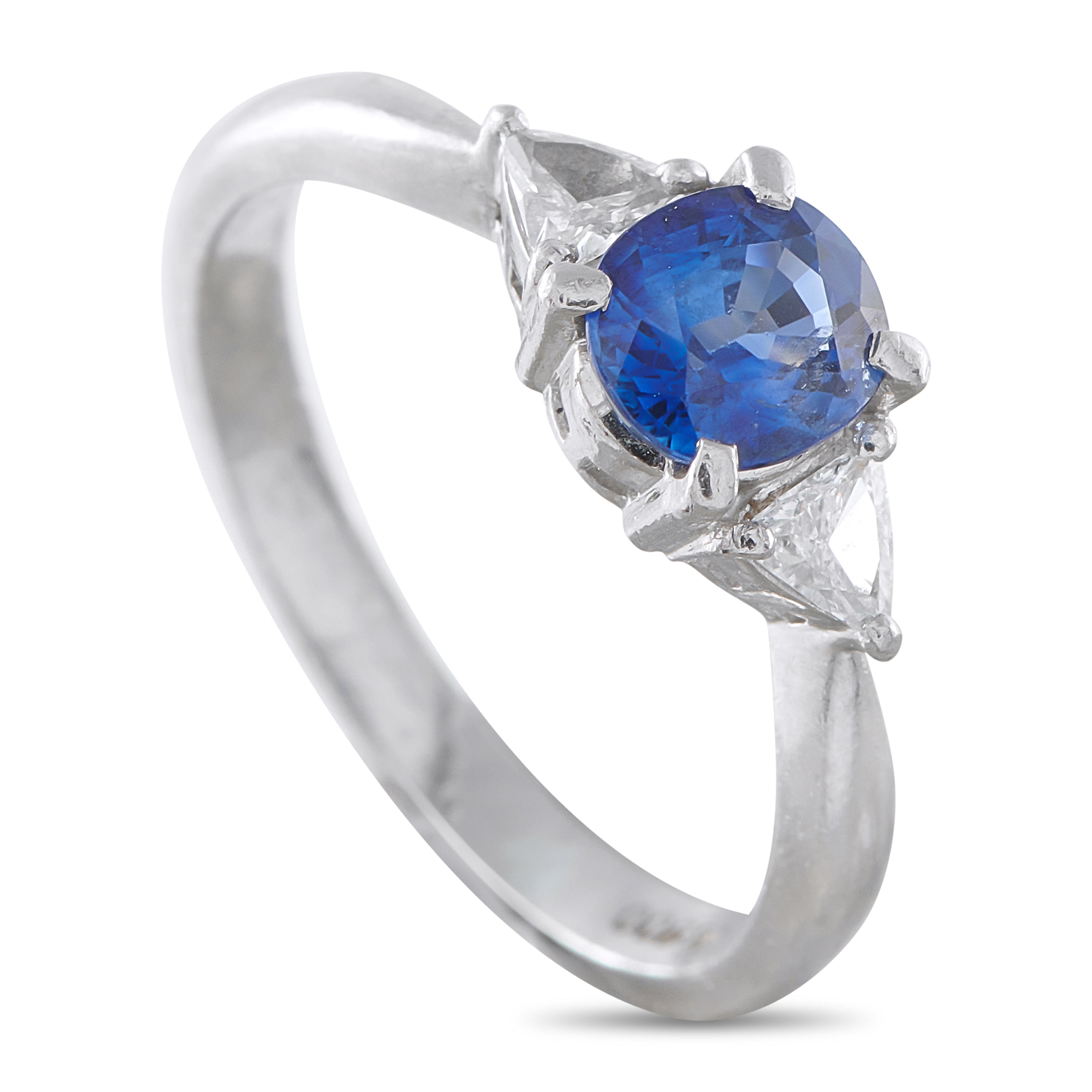LB Exclusive Platinum 0.17ct Diamond and Sapphire Ring MF12-041426