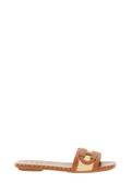 Brown H685 Flat Sandals