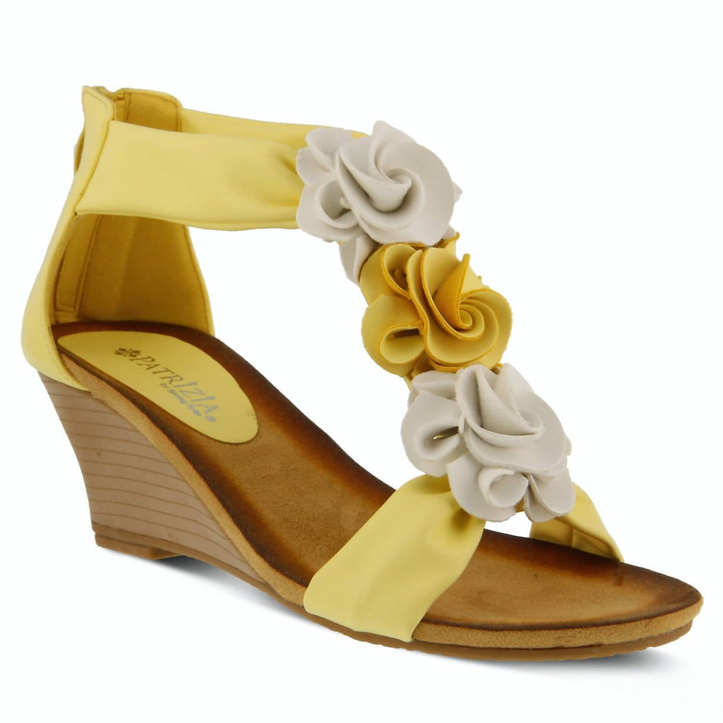 Women's Harlequin Wedge Sandal In Light Yellow Multi