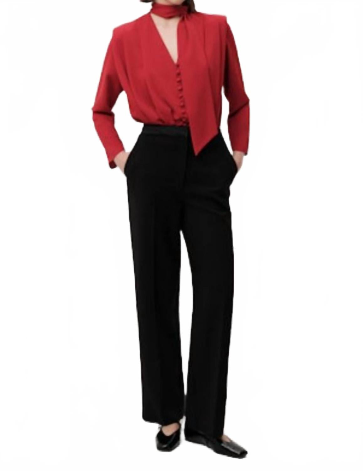 Sandy Long Sleeve Blouse In Red