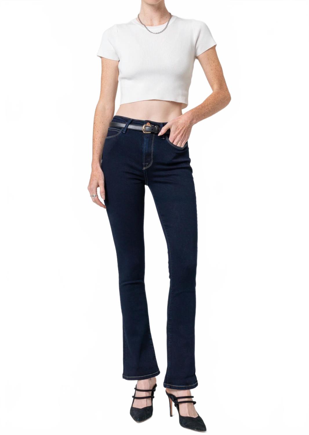 Cora Mid Rise Skinny Boot Jeans In Baikal