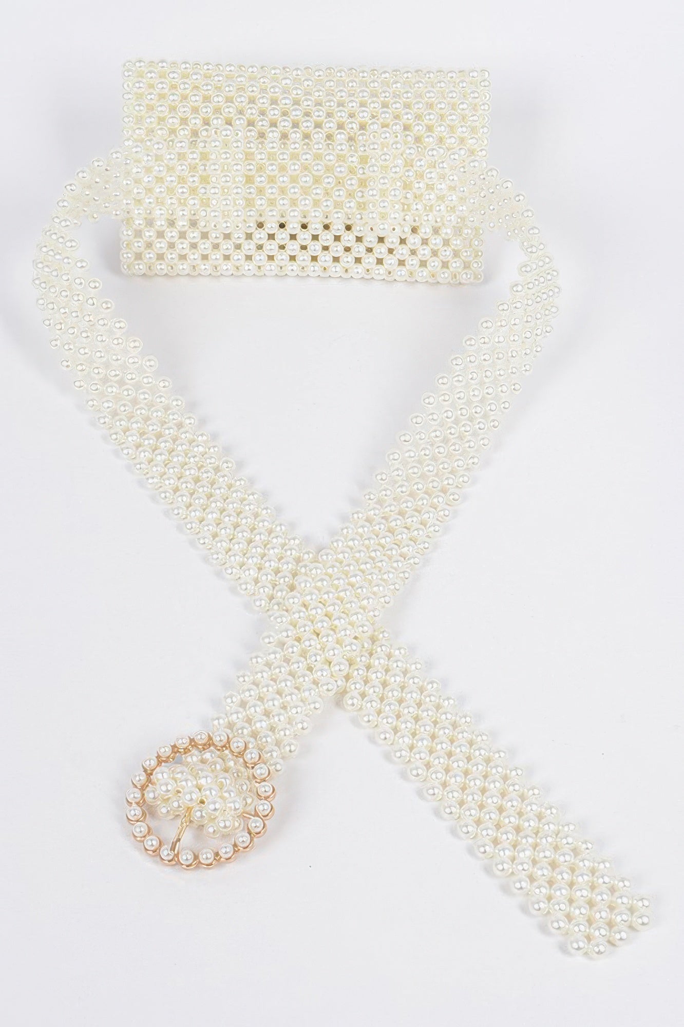 Handmade Faux Pearl Belt Bag