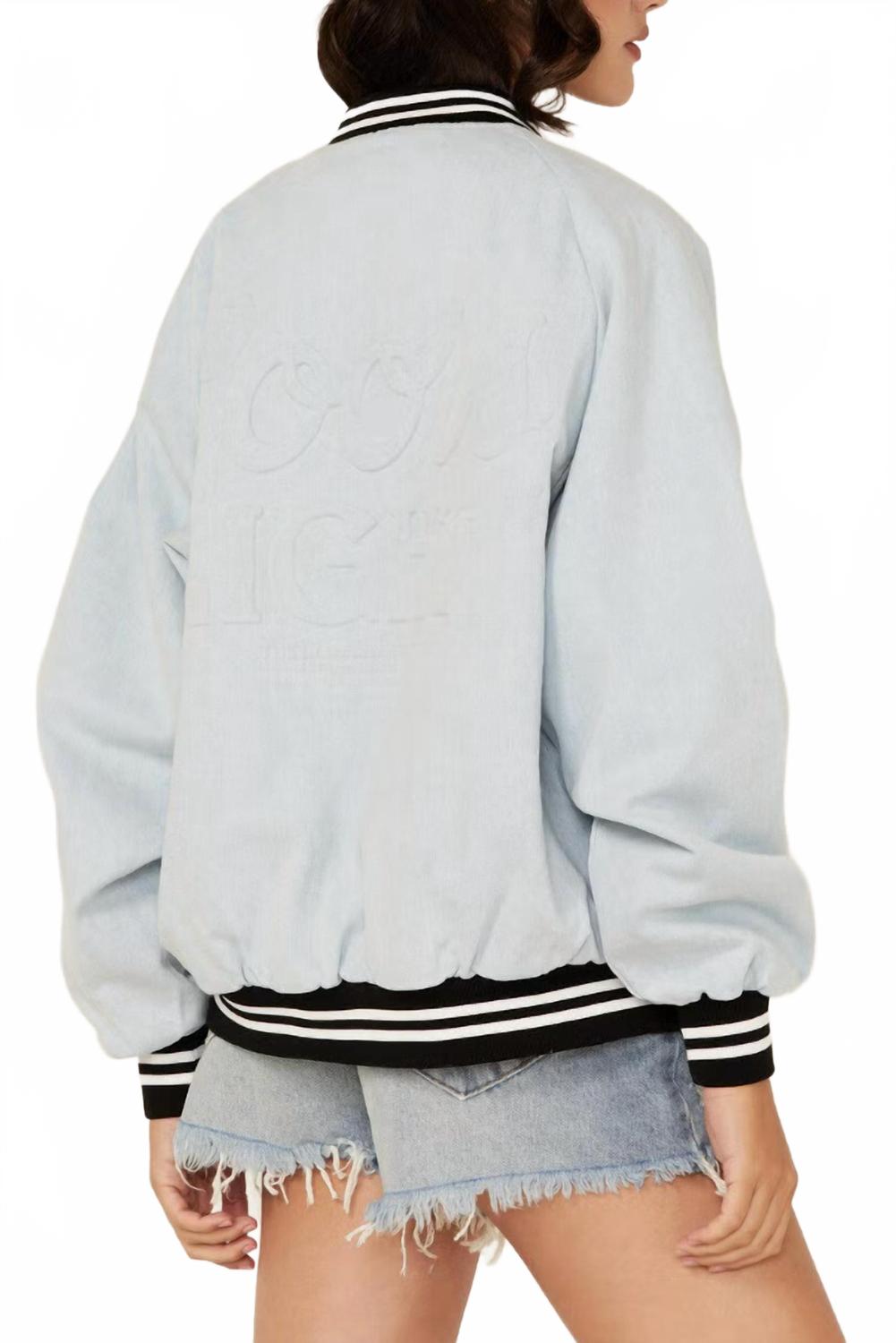 Coors Bomber Jacket In Denim