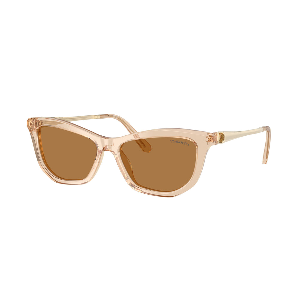 0Sk6057 Translucent Acetate Sunglasses with Angular Frame