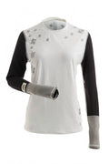 Women's Christy Base Layer Top In Heather Grey/white Thread