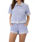 Riley Parker Top In Sconset Blue