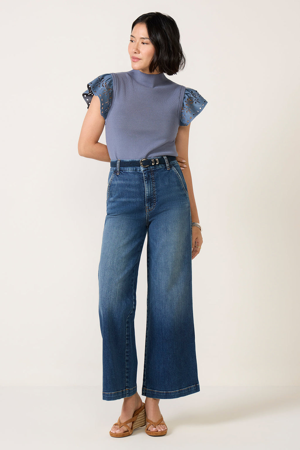 Women's Petite Jodi Trouser Wide Leg Jean