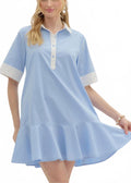 Holland Mini Dress In Blue