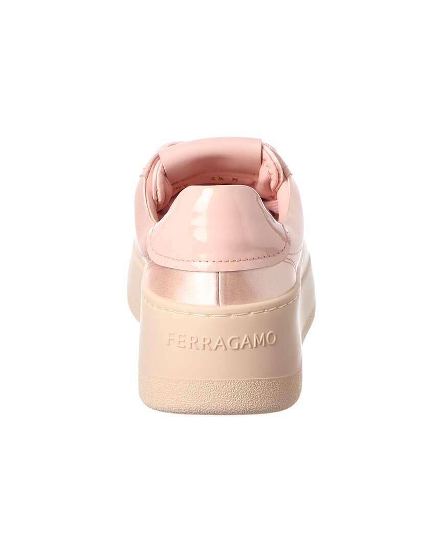 Ferragamo Dahlia Leather & Satin Sneaker