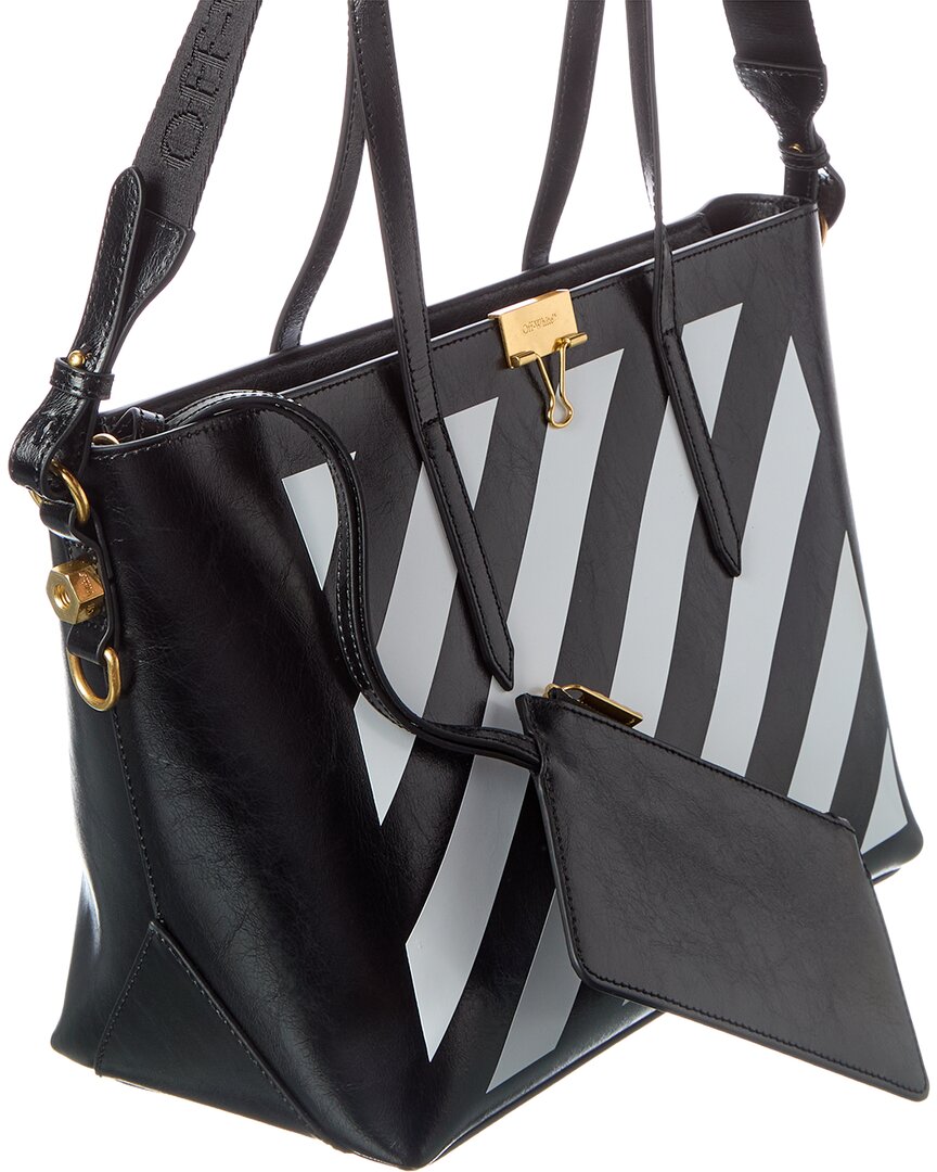 Off-White Diagonal Leather Tote