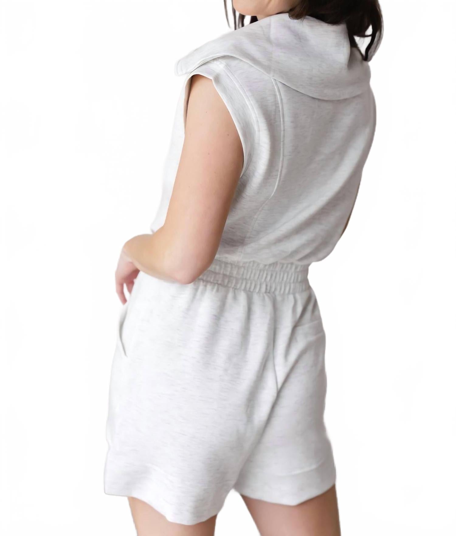 Hidden Path Romper In Light Grey