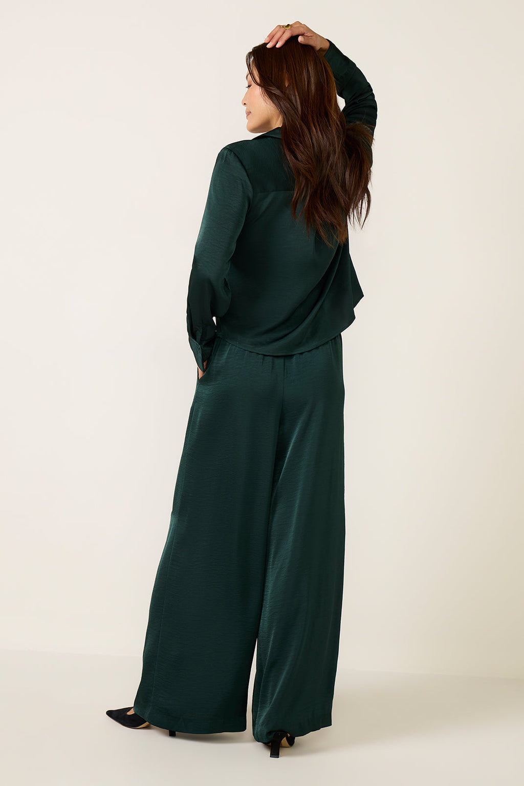 Women's Isolde Wide Leg Satin Pants