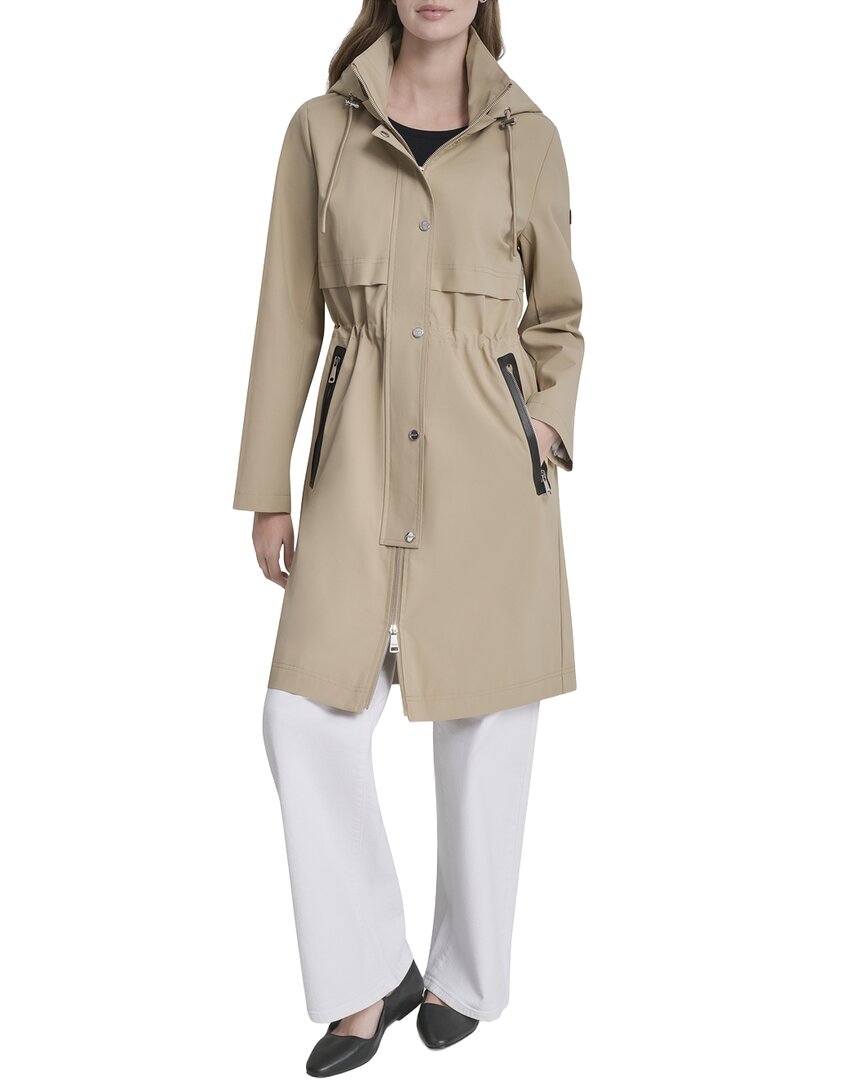 DKNY Cinch Waist Rain Jacket