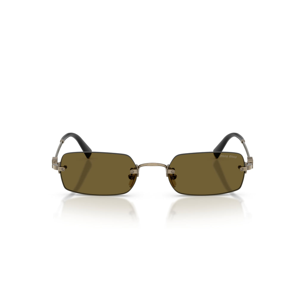 0Mu B50S Rectangular Metal Frame Sunglasses