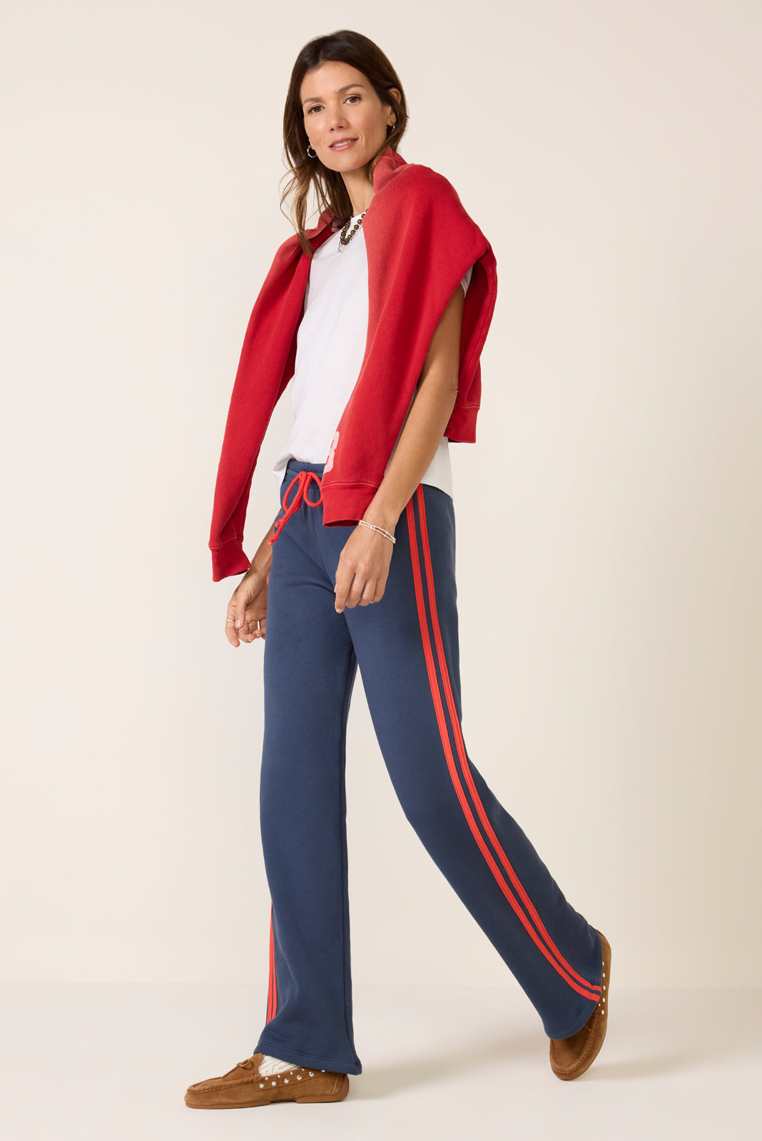 Women's Solid Wide Leg Track Pants
