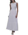 DKNY Tiered Smocked Bodice Dress