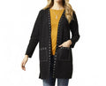 Aubree Long Cardigan In Black