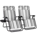 Best Choice Products Set of 2 Extra Wide Zero Gravity Lounge Chair Recliners w/ Cup Holder