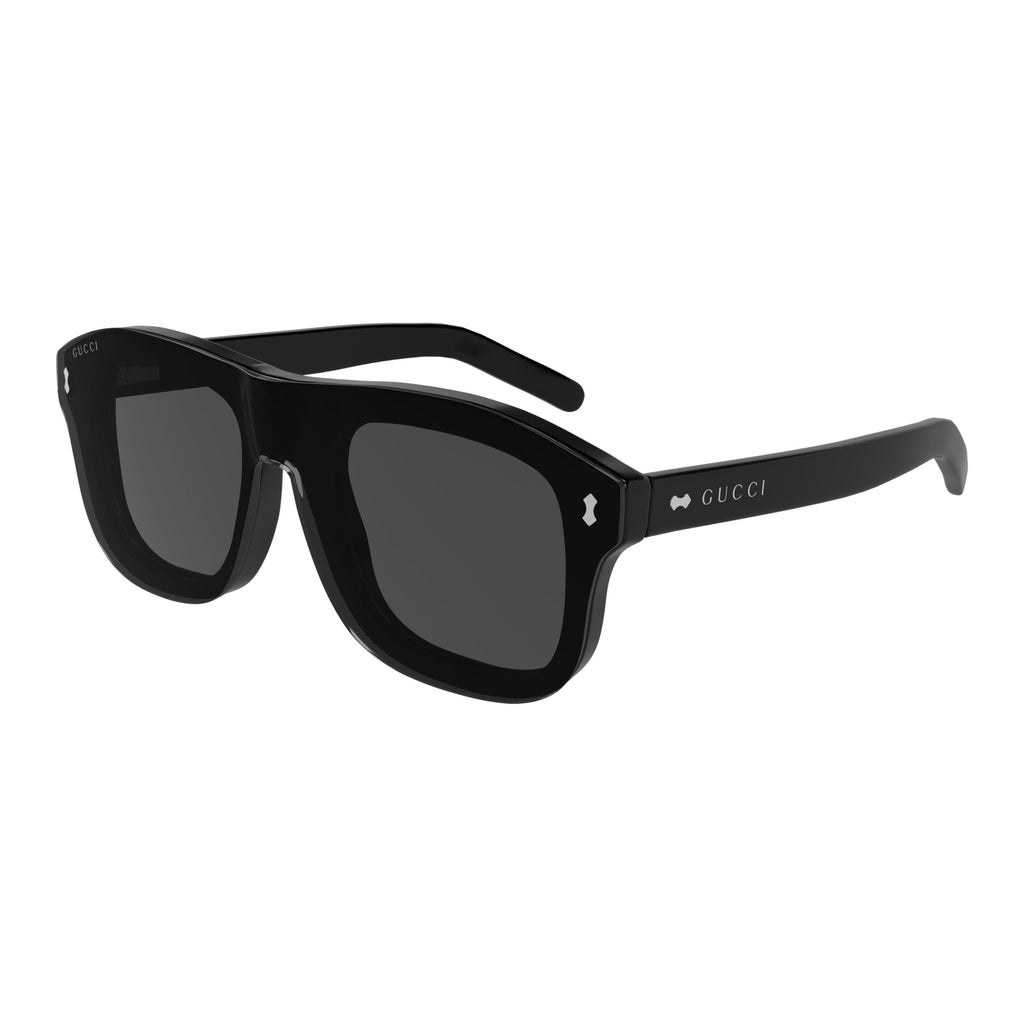 Gg1712S Bold Rectangular Sunglasses with Metallic Accents