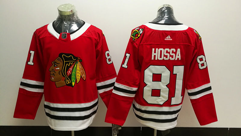 Men's Chicago Blackhawks Marian Hossa #81 Red Home Breakaway Player jersey
