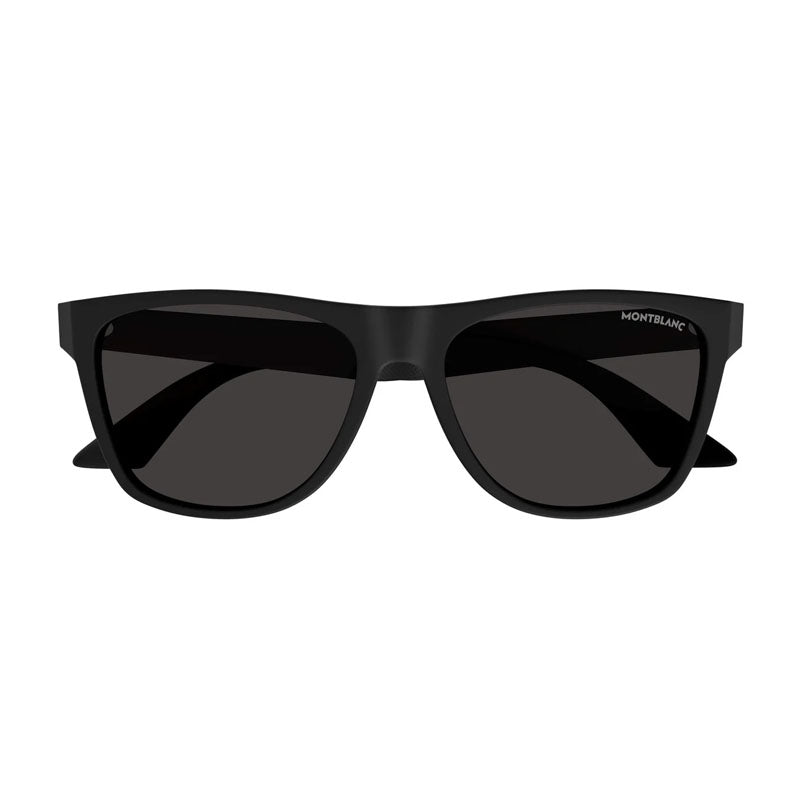 Montblanc Sunglasses Square Full Rim, Black Frame And Grey Lens Mb0298S001