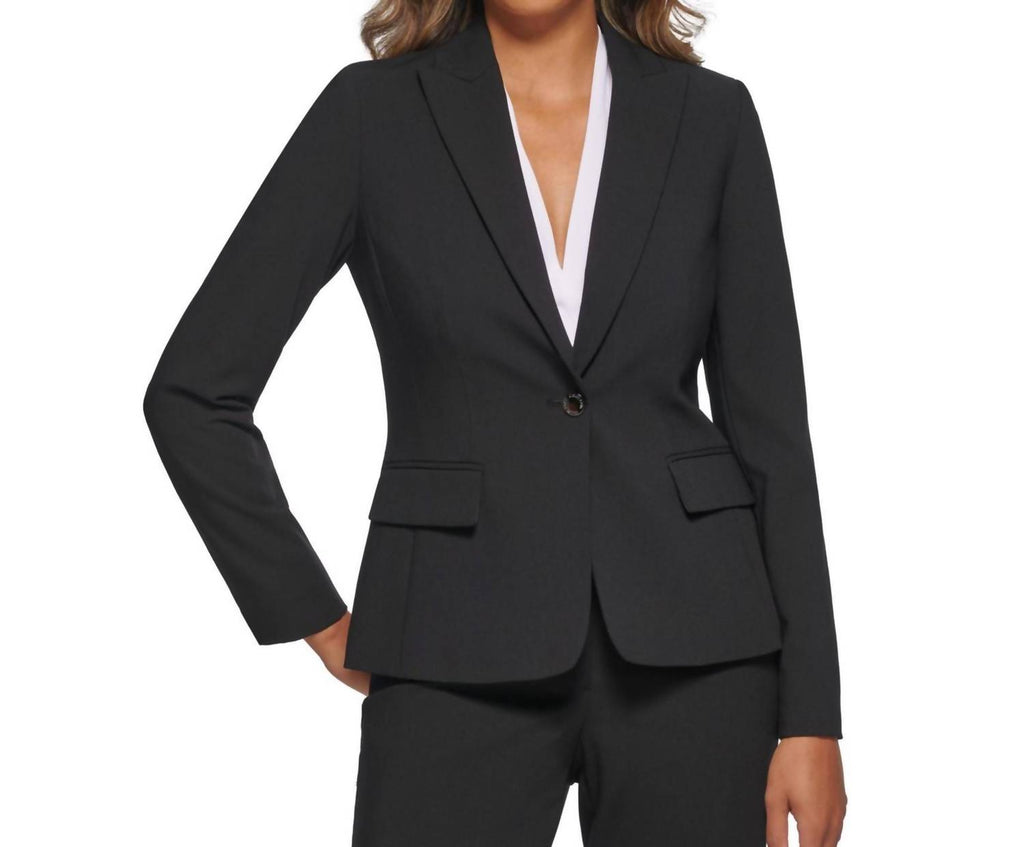 Blazer Tailored Suit Jacket In Black