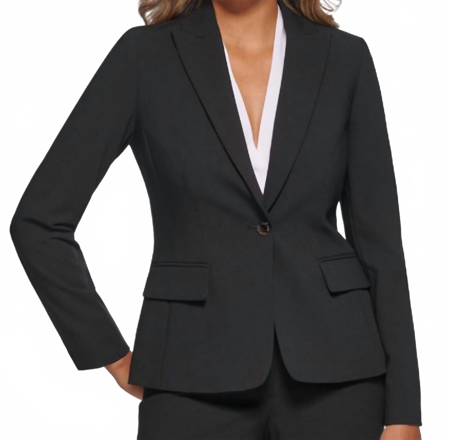 Blazer Tailored Suit Jacket In Black