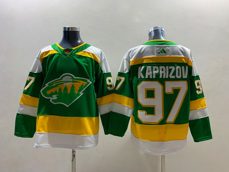 Men's Minnesota Wild Kirill Kaprizov #97 Green Alternate Premier Breakaway Player jersey