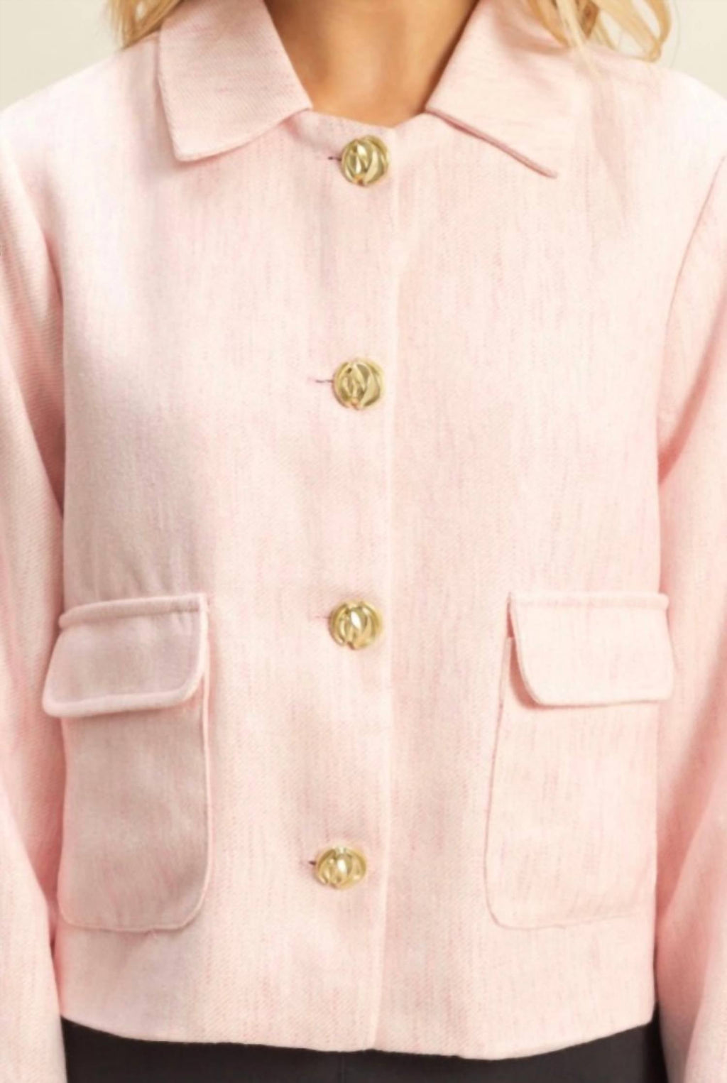 Oak & Thread Blazer In Blush