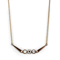 IP Rose Gold & IP light Coffee Stainless Steel Necklace with Top Grade Crystal in Multi Color